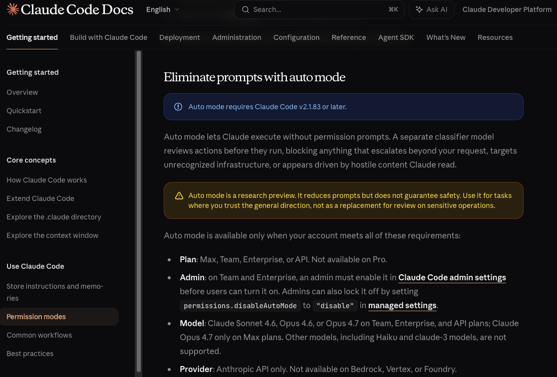 Claude Code auto mode permission classifier
